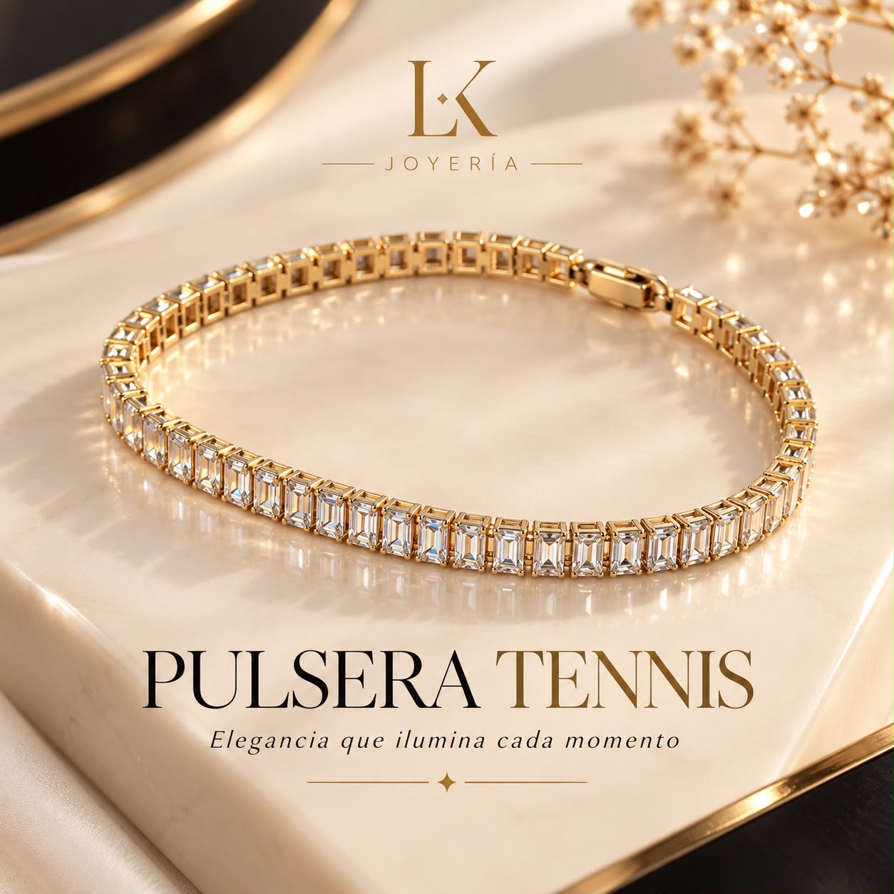 PULSERA TENNIS BAGUETTE 6.6GR 10K
